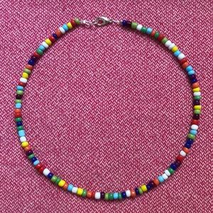 rainbow beaded choker, VSCO
